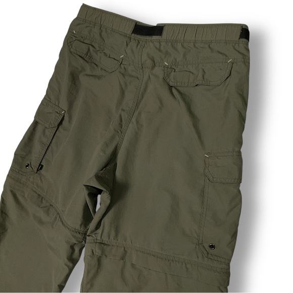 REI Mens Convertible Cargo Hiking Pants Sz M Zip Off Green Hiking Travel - Picture 8 of 11